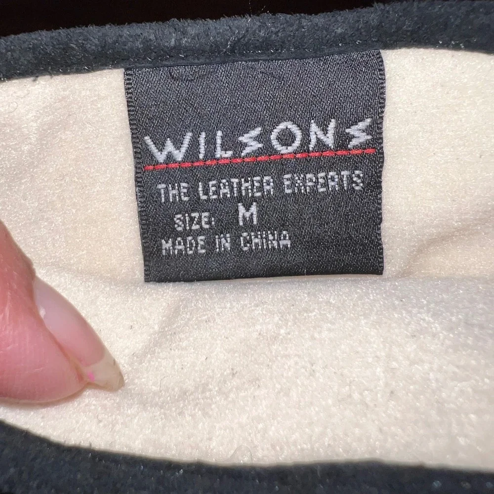 Wilson Black Leather Gloves Womens Medium Winter‎ Lined Touchscreen